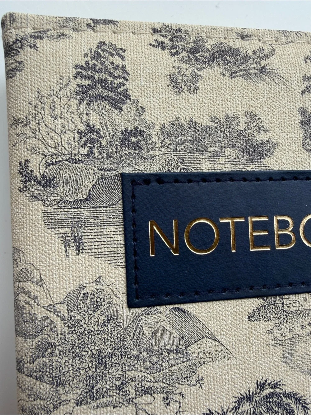 Onedesign Home Toile de Jouy Notebook Gold Gilded Edges Hardcover Journal